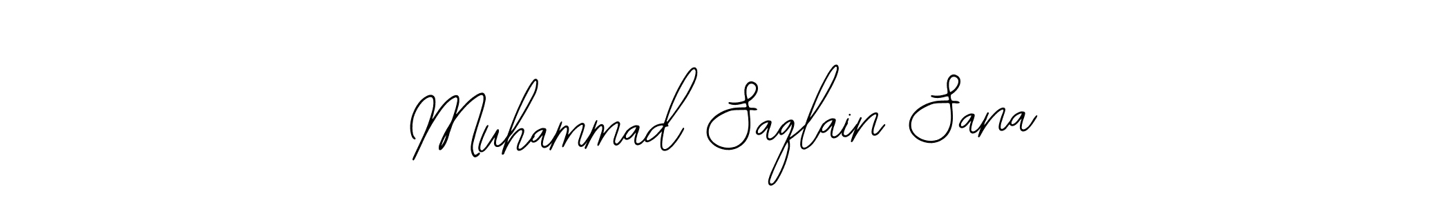 How to make Muhammad Saqlain Sana name signature. Use Bearetta-2O07w style for creating short signs online. This is the latest handwritten sign. Muhammad Saqlain Sana signature style 12 images and pictures png