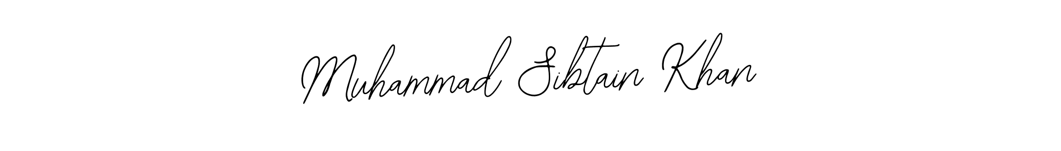 You should practise on your own different ways (Bearetta-2O07w) to write your name (Muhammad Sibtain Khan) in signature. don't let someone else do it for you. Muhammad Sibtain Khan signature style 12 images and pictures png