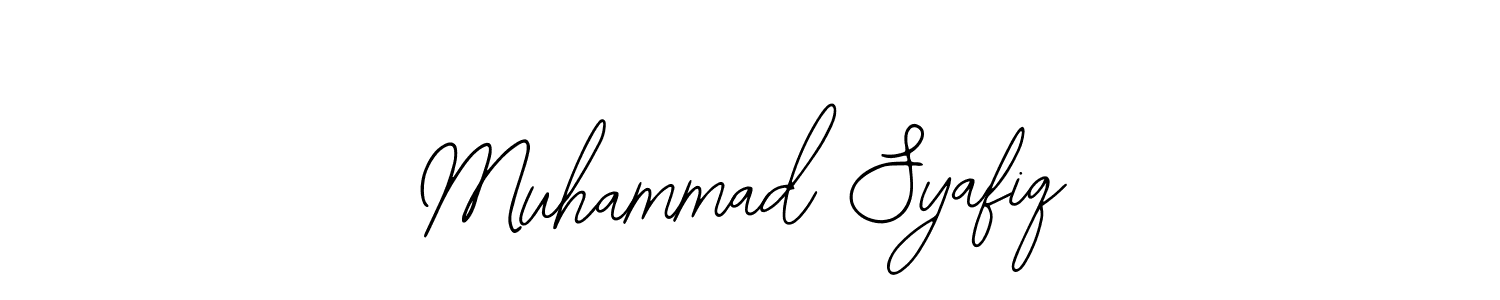 Use a signature maker to create a handwritten signature online. With this signature software, you can design (Bearetta-2O07w) your own signature for name Muhammad Syafiq. Muhammad Syafiq signature style 12 images and pictures png