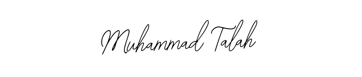 How to make Muhammad Talah name signature. Use Bearetta-2O07w style for creating short signs online. This is the latest handwritten sign. Muhammad Talah signature style 12 images and pictures png