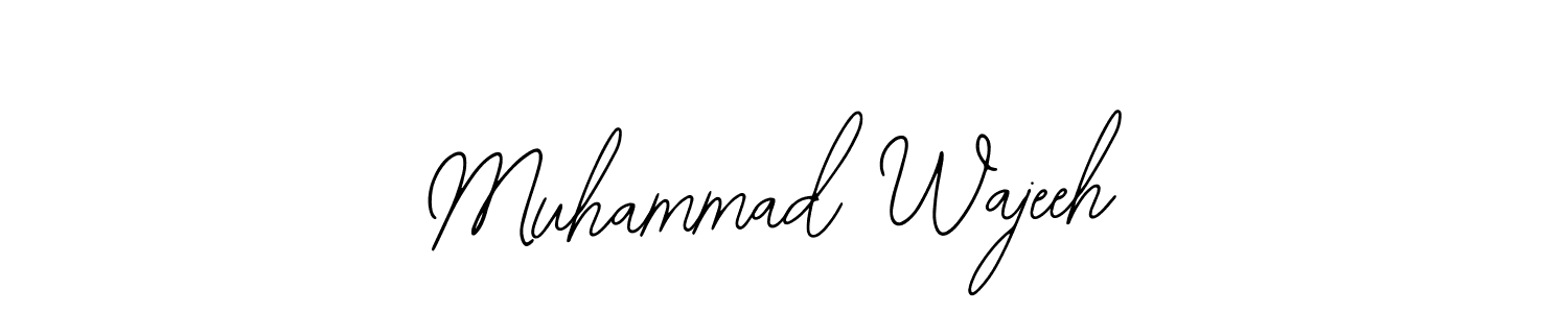 The best way (Bearetta-2O07w) to make a short signature is to pick only two or three words in your name. The name Muhammad Wajeeh include a total of six letters. For converting this name. Muhammad Wajeeh signature style 12 images and pictures png