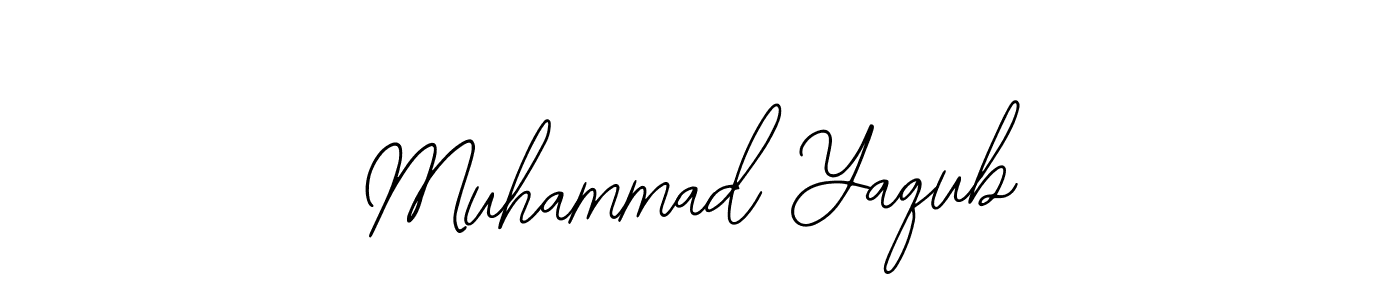 You should practise on your own different ways (Bearetta-2O07w) to write your name (Muhammad Yaqub) in signature. don't let someone else do it for you. Muhammad Yaqub signature style 12 images and pictures png