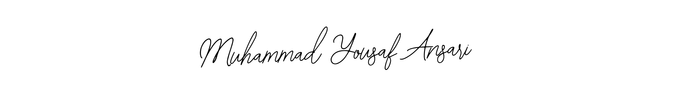 Use a signature maker to create a handwritten signature online. With this signature software, you can design (Bearetta-2O07w) your own signature for name Muhammad Yousaf Ansari. Muhammad Yousaf Ansari signature style 12 images and pictures png
