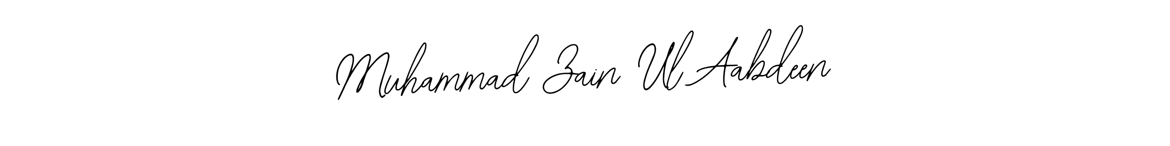 How to make Muhammad Zain Ul Aabdeen name signature. Use Bearetta-2O07w style for creating short signs online. This is the latest handwritten sign. Muhammad Zain Ul Aabdeen signature style 12 images and pictures png