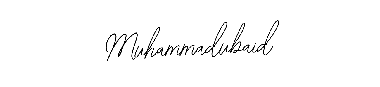 The best way (Bearetta-2O07w) to make a short signature is to pick only two or three words in your name. The name Muhammadubaid include a total of six letters. For converting this name. Muhammadubaid signature style 12 images and pictures png