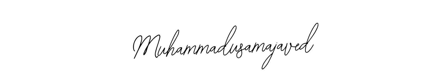 Bearetta-2O07w is a professional signature style that is perfect for those who want to add a touch of class to their signature. It is also a great choice for those who want to make their signature more unique. Get Muhammadusamajaved name to fancy signature for free. Muhammadusamajaved signature style 12 images and pictures png
