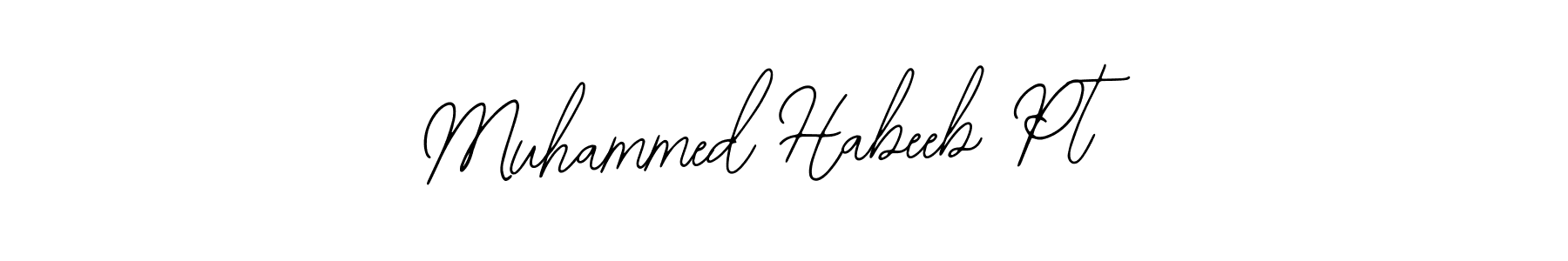 Use a signature maker to create a handwritten signature online. With this signature software, you can design (Bearetta-2O07w) your own signature for name Muhammed Habeeb Pt. Muhammed Habeeb Pt signature style 12 images and pictures png