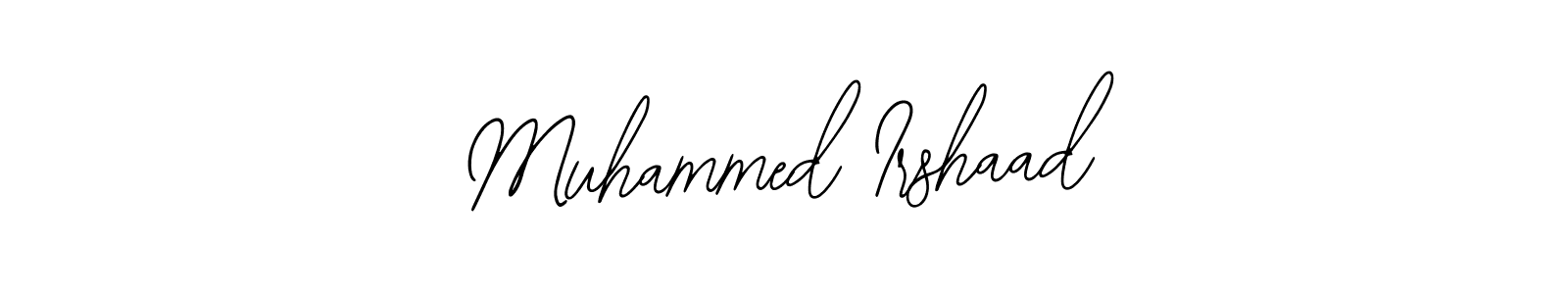 How to make Muhammed Irshaad name signature. Use Bearetta-2O07w style for creating short signs online. This is the latest handwritten sign. Muhammed Irshaad signature style 12 images and pictures png