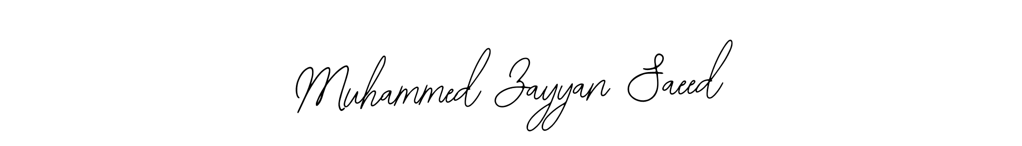 How to make Muhammed Zayyan Saeed name signature. Use Bearetta-2O07w style for creating short signs online. This is the latest handwritten sign. Muhammed Zayyan Saeed signature style 12 images and pictures png