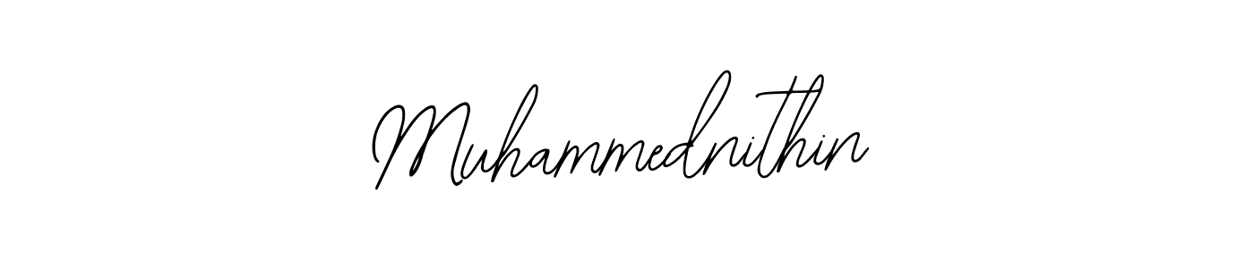 How to make Muhammednithin name signature. Use Bearetta-2O07w style for creating short signs online. This is the latest handwritten sign. Muhammednithin signature style 12 images and pictures png