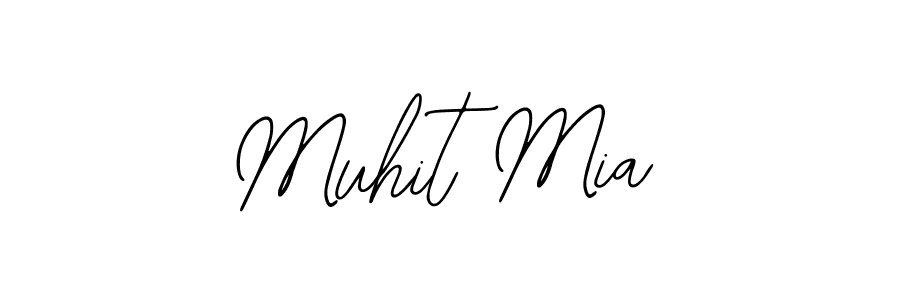 The best way (Bearetta-2O07w) to make a short signature is to pick only two or three words in your name. The name Muhit Mia include a total of six letters. For converting this name. Muhit Mia signature style 12 images and pictures png