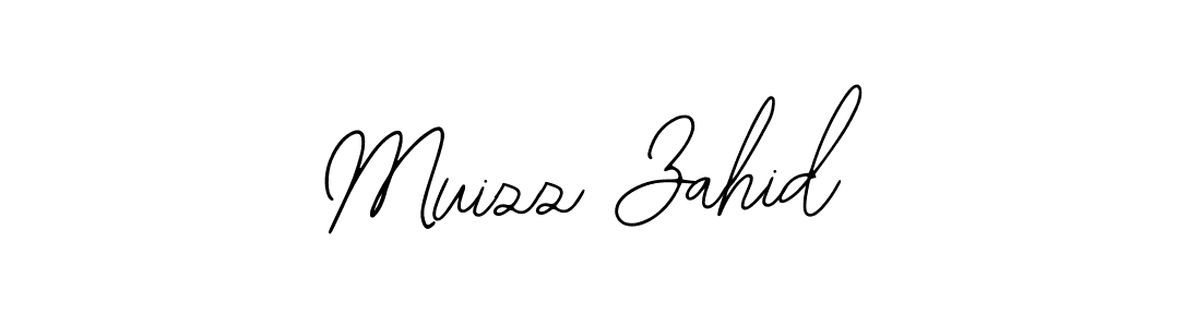 How to make Muizz Zahid name signature. Use Bearetta-2O07w style for creating short signs online. This is the latest handwritten sign. Muizz Zahid signature style 12 images and pictures png