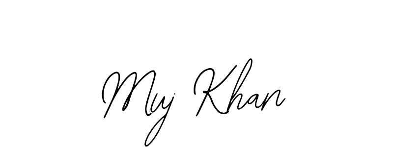 Design your own signature with our free online signature maker. With this signature software, you can create a handwritten (Bearetta-2O07w) signature for name Muj Khan. Muj Khan signature style 12 images and pictures png