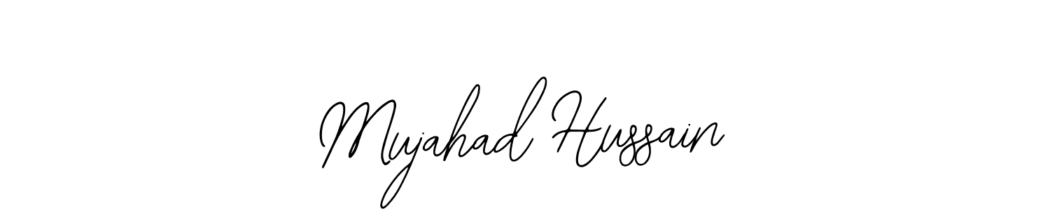 You should practise on your own different ways (Bearetta-2O07w) to write your name (Mujahad Hussain) in signature. don't let someone else do it for you. Mujahad Hussain signature style 12 images and pictures png