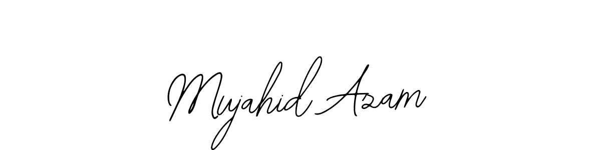 You should practise on your own different ways (Bearetta-2O07w) to write your name (Mujahid Azam) in signature. don't let someone else do it for you. Mujahid Azam signature style 12 images and pictures png