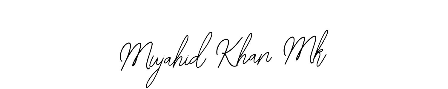 How to make Mujahid Khan Mk name signature. Use Bearetta-2O07w style for creating short signs online. This is the latest handwritten sign. Mujahid Khan Mk signature style 12 images and pictures png
