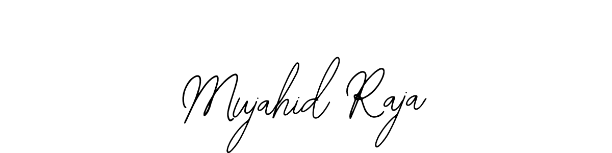 How to make Mujahid Raja name signature. Use Bearetta-2O07w style for creating short signs online. This is the latest handwritten sign. Mujahid Raja signature style 12 images and pictures png