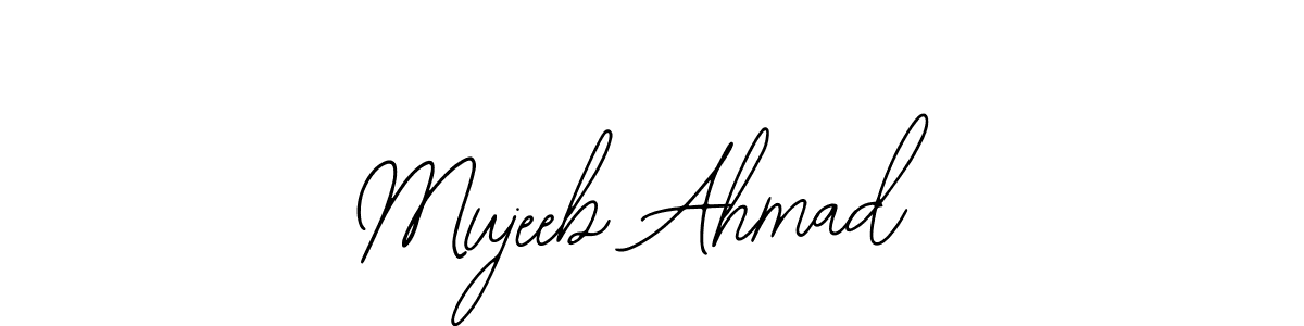 if you are searching for the best signature style for your name Mujeeb Ahmad. so please give up your signature search. here we have designed multiple signature styles  using Bearetta-2O07w. Mujeeb Ahmad signature style 12 images and pictures png