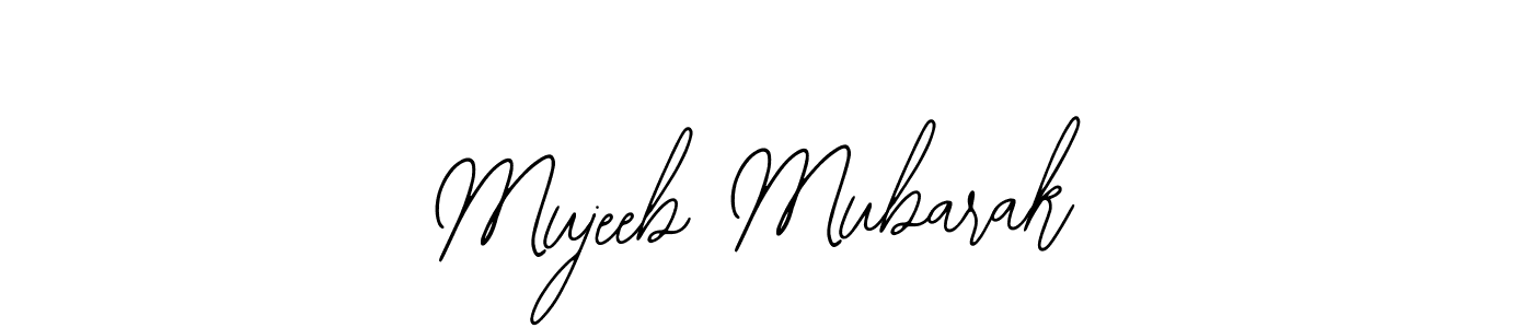 if you are searching for the best signature style for your name Mujeeb Mubarak. so please give up your signature search. here we have designed multiple signature styles  using Bearetta-2O07w. Mujeeb Mubarak signature style 12 images and pictures png