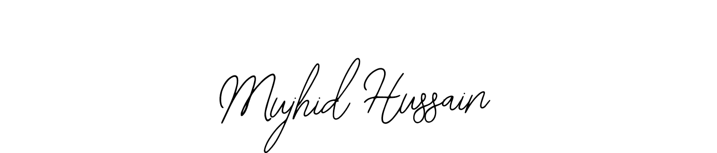 Make a beautiful signature design for name Mujhid Hussain. Use this online signature maker to create a handwritten signature for free. Mujhid Hussain signature style 12 images and pictures png