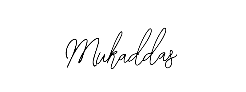 How to make Mukaddas name signature. Use Bearetta-2O07w style for creating short signs online. This is the latest handwritten sign. Mukaddas signature style 12 images and pictures png