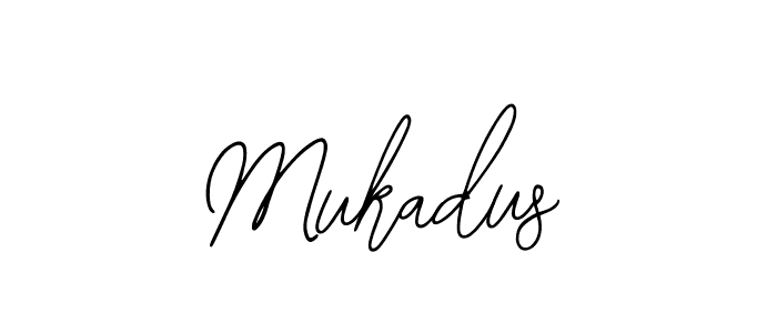 Use a signature maker to create a handwritten signature online. With this signature software, you can design (Bearetta-2O07w) your own signature for name Mukadus. Mukadus signature style 12 images and pictures png