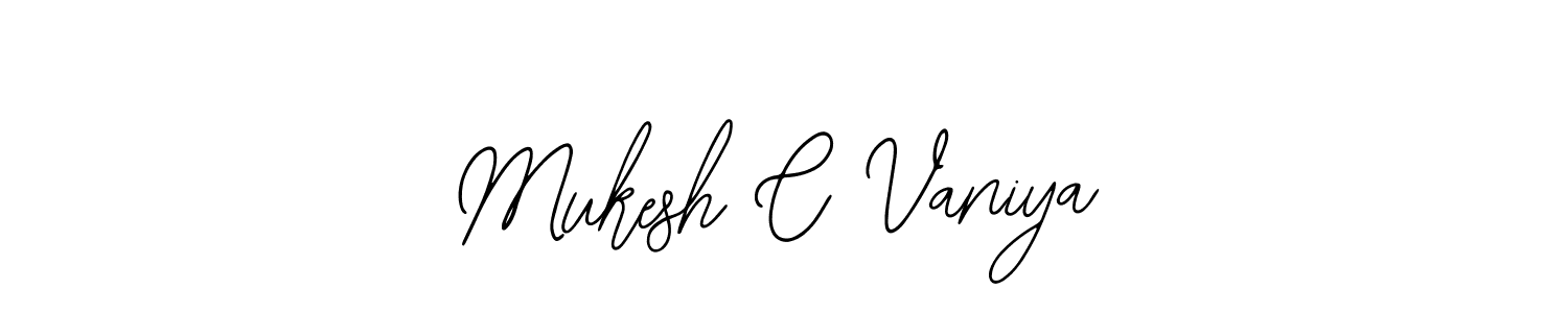 Create a beautiful signature design for name Mukesh C Vaniya. With this signature (Bearetta-2O07w) fonts, you can make a handwritten signature for free. Mukesh C Vaniya signature style 12 images and pictures png
