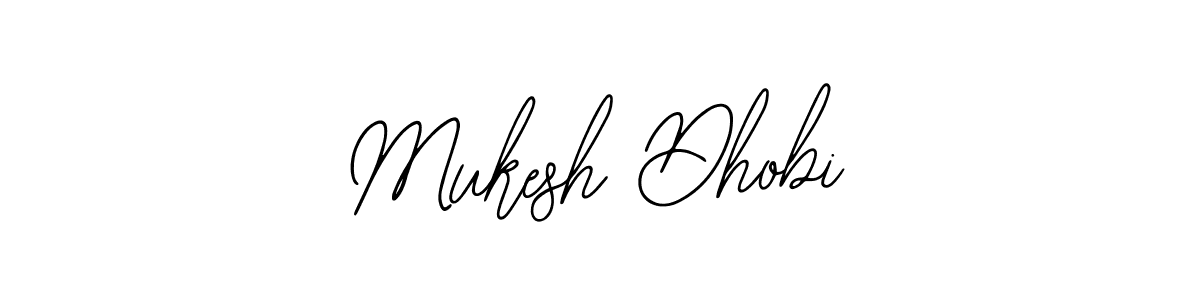 How to make Mukesh Dhobi name signature. Use Bearetta-2O07w style for creating short signs online. This is the latest handwritten sign. Mukesh Dhobi signature style 12 images and pictures png