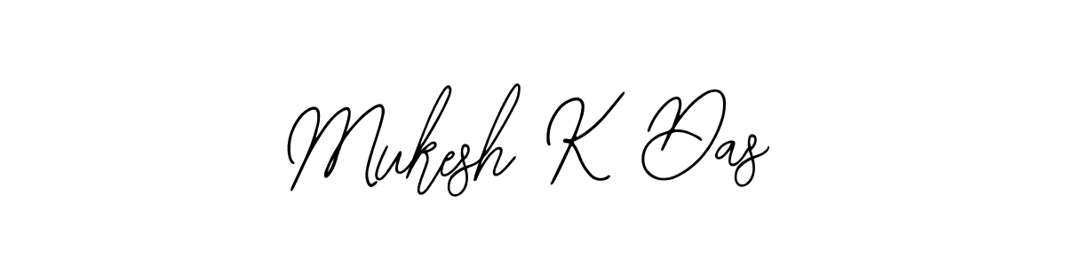 How to make Mukesh K Das name signature. Use Bearetta-2O07w style for creating short signs online. This is the latest handwritten sign. Mukesh K Das signature style 12 images and pictures png