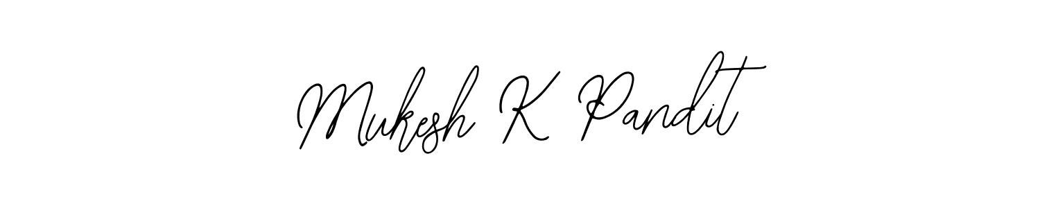 Make a beautiful signature design for name Mukesh K Pandit. With this signature (Bearetta-2O07w) style, you can create a handwritten signature for free. Mukesh K Pandit signature style 12 images and pictures png