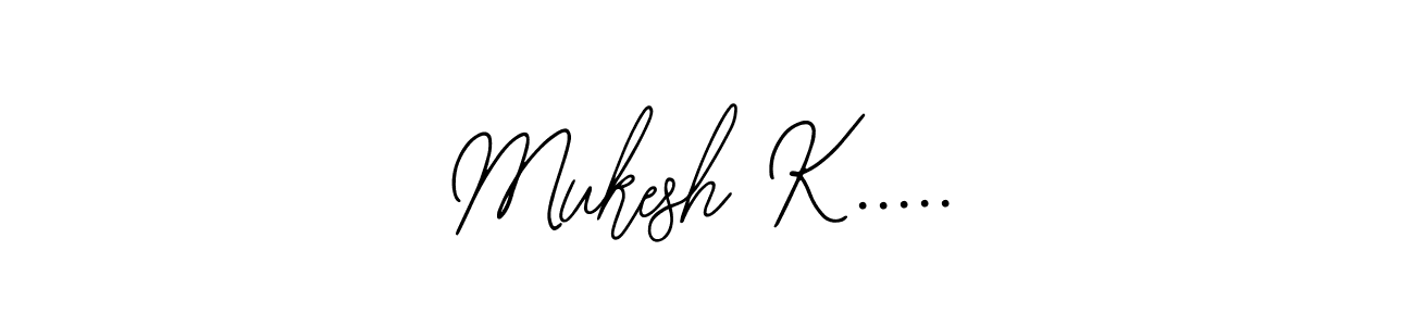 if you are searching for the best signature style for your name Mukesh K...... so please give up your signature search. here we have designed multiple signature styles  using Bearetta-2O07w. Mukesh K..... signature style 12 images and pictures png