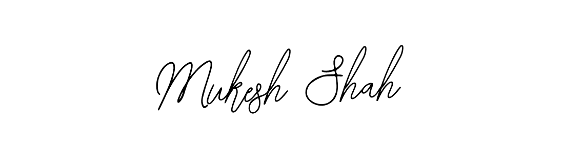 How to make Mukesh Shah name signature. Use Bearetta-2O07w style for creating short signs online. This is the latest handwritten sign. Mukesh Shah signature style 12 images and pictures png