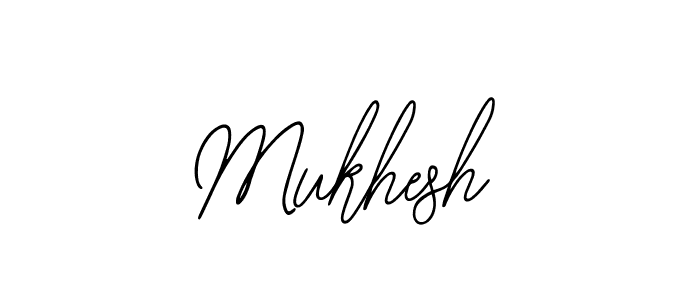 How to make Mukhesh name signature. Use Bearetta-2O07w style for creating short signs online. This is the latest handwritten sign. Mukhesh signature style 12 images and pictures png