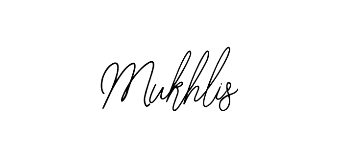 You should practise on your own different ways (Bearetta-2O07w) to write your name (Mukhlis) in signature. don't let someone else do it for you. Mukhlis signature style 12 images and pictures png