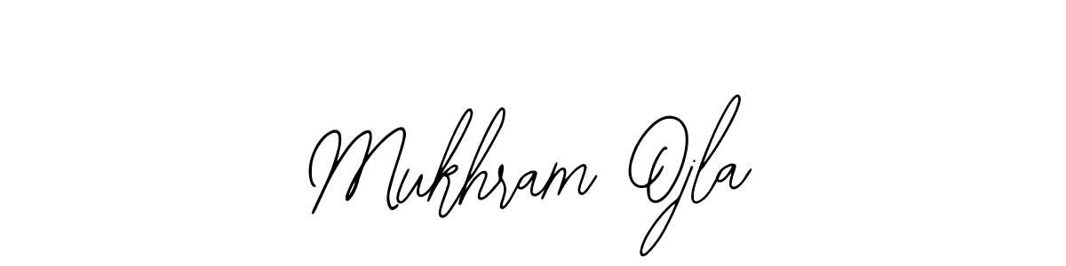 You should practise on your own different ways (Bearetta-2O07w) to write your name (Mukhram Ojla) in signature. don't let someone else do it for you. Mukhram Ojla signature style 12 images and pictures png