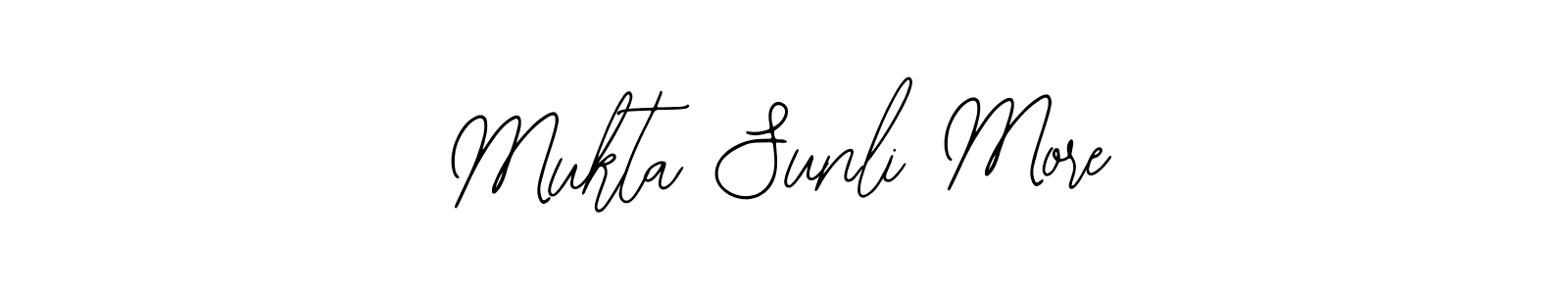 Make a short Mukta Sunli More signature style. Manage your documents anywhere anytime using Bearetta-2O07w. Create and add eSignatures, submit forms, share and send files easily. Mukta Sunli More signature style 12 images and pictures png