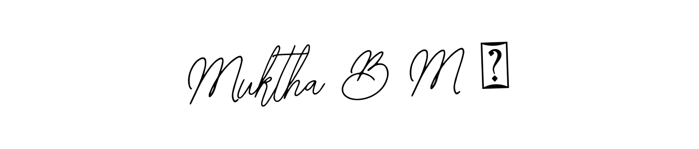 Check out images of Autograph of Muktha B M ♡ name. Actor Muktha B M ♡ Signature Style. Bearetta-2O07w is a professional sign style online. Muktha B M ♡ signature style 12 images and pictures png