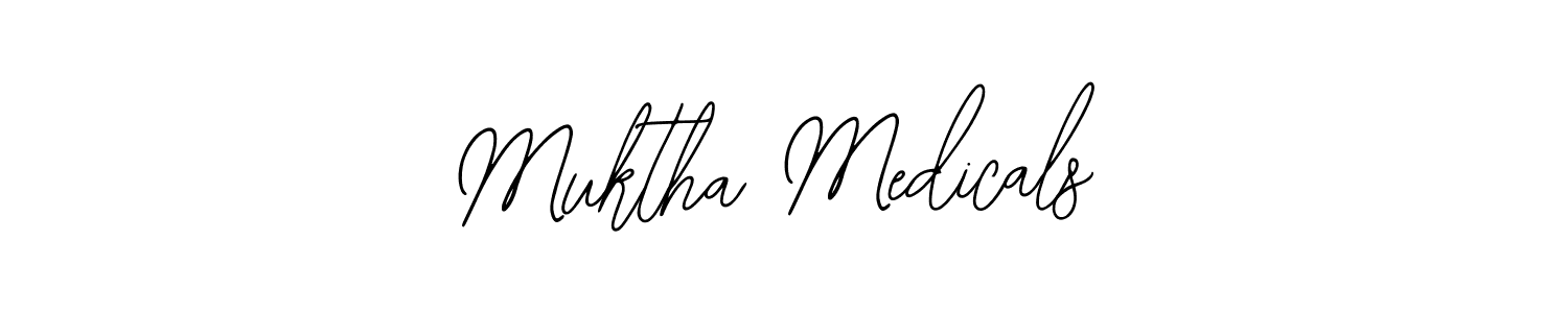 Use a signature maker to create a handwritten signature online. With this signature software, you can design (Bearetta-2O07w) your own signature for name Muktha Medicals. Muktha Medicals signature style 12 images and pictures png