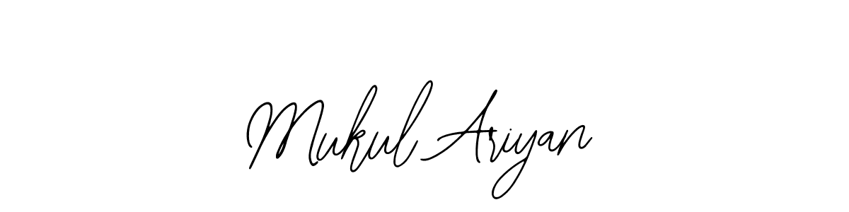 How to make Mukul Ariyan name signature. Use Bearetta-2O07w style for creating short signs online. This is the latest handwritten sign. Mukul Ariyan signature style 12 images and pictures png