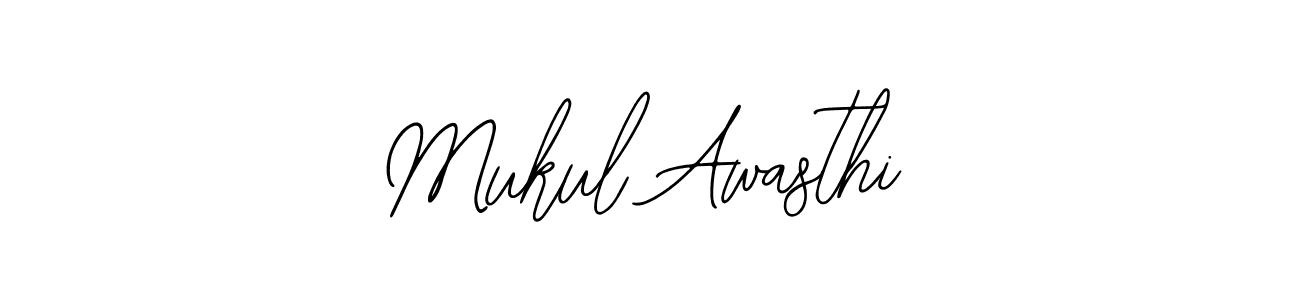 How to make Mukul Awasthi name signature. Use Bearetta-2O07w style for creating short signs online. This is the latest handwritten sign. Mukul Awasthi signature style 12 images and pictures png