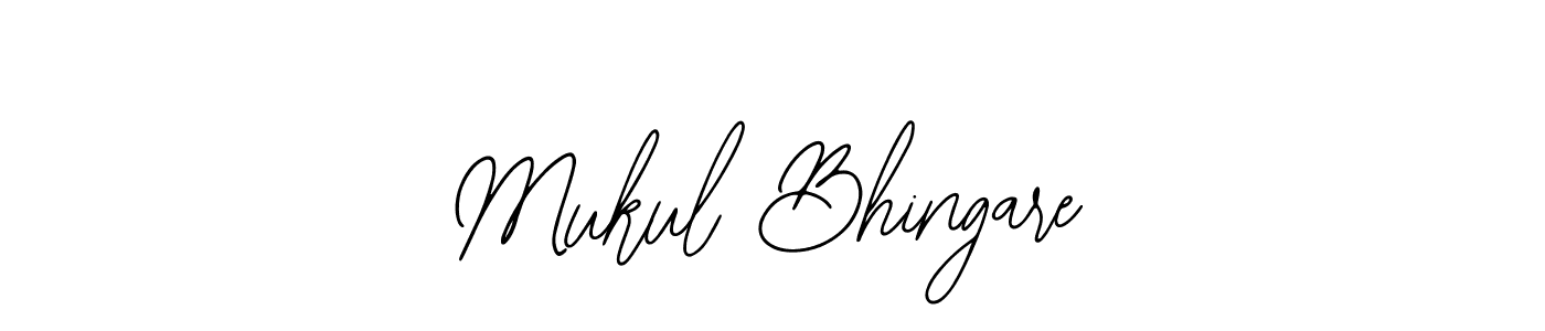 Design your own signature with our free online signature maker. With this signature software, you can create a handwritten (Bearetta-2O07w) signature for name Mukul Bhingare. Mukul Bhingare signature style 12 images and pictures png