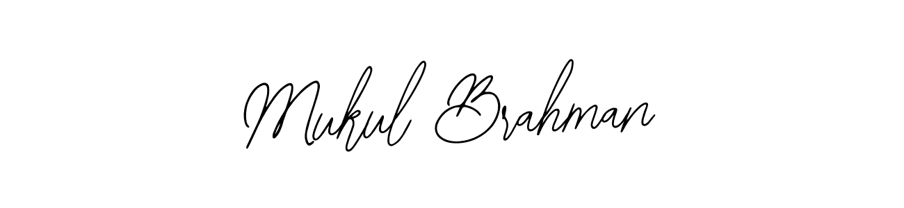 How to make Mukul Brahman name signature. Use Bearetta-2O07w style for creating short signs online. This is the latest handwritten sign. Mukul Brahman signature style 12 images and pictures png