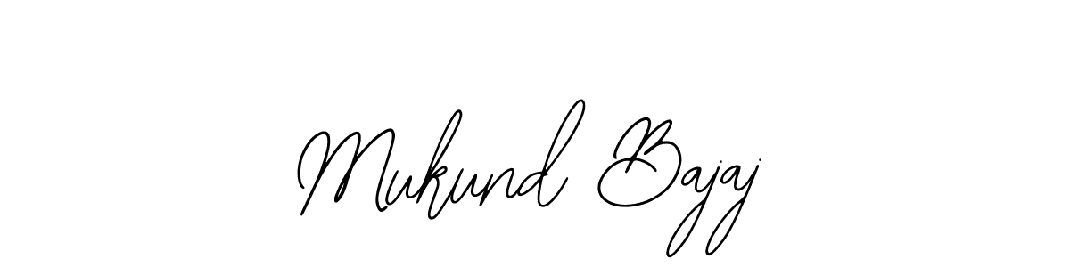 Use a signature maker to create a handwritten signature online. With this signature software, you can design (Bearetta-2O07w) your own signature for name Mukund Bajaj. Mukund Bajaj signature style 12 images and pictures png