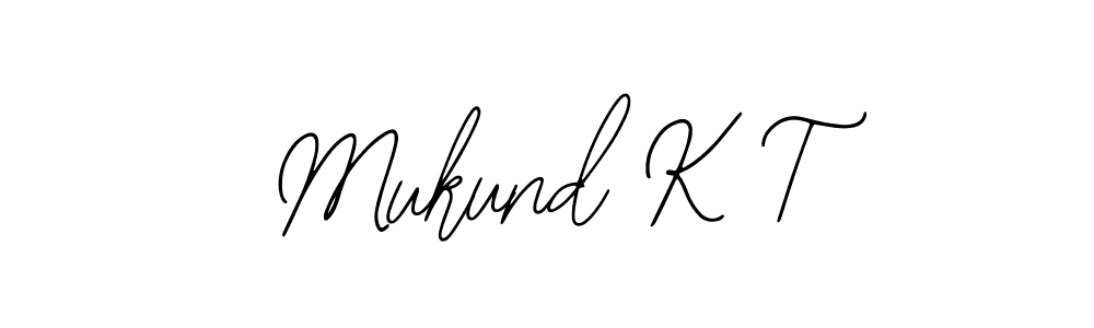 Use a signature maker to create a handwritten signature online. With this signature software, you can design (Bearetta-2O07w) your own signature for name Mukund K T. Mukund K T signature style 12 images and pictures png
