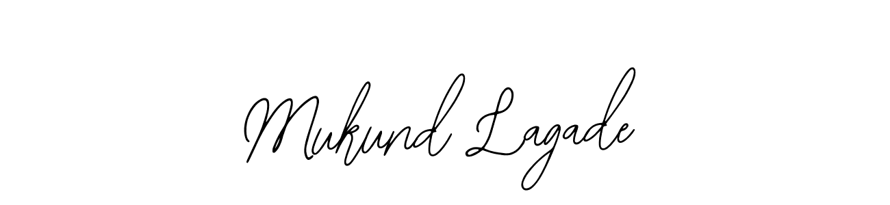 How to make Mukund Lagade name signature. Use Bearetta-2O07w style for creating short signs online. This is the latest handwritten sign. Mukund Lagade signature style 12 images and pictures png