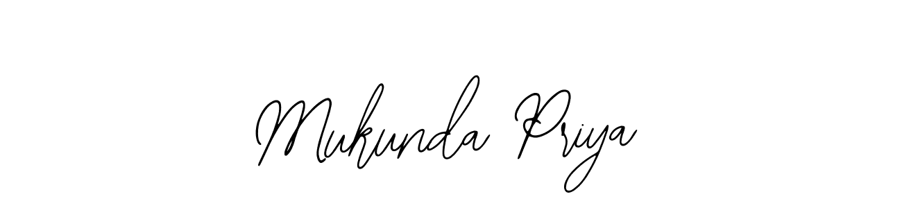 Also we have Mukunda Priya name is the best signature style. Create professional handwritten signature collection using Bearetta-2O07w autograph style. Mukunda Priya signature style 12 images and pictures png