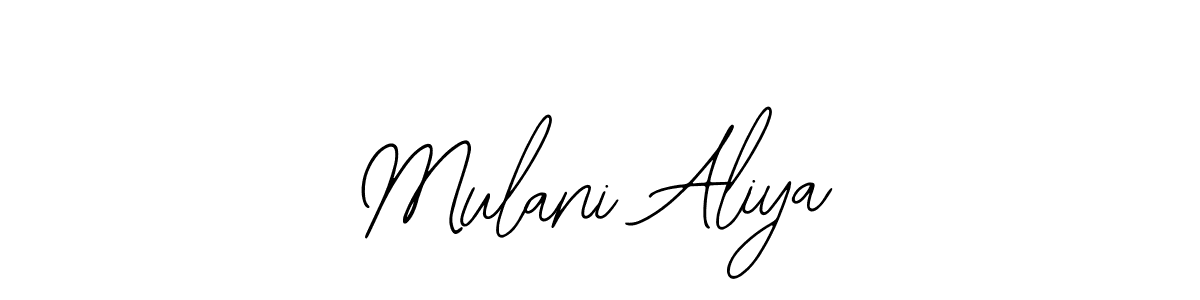 Make a short Mulani Aliya signature style. Manage your documents anywhere anytime using Bearetta-2O07w. Create and add eSignatures, submit forms, share and send files easily. Mulani Aliya signature style 12 images and pictures png