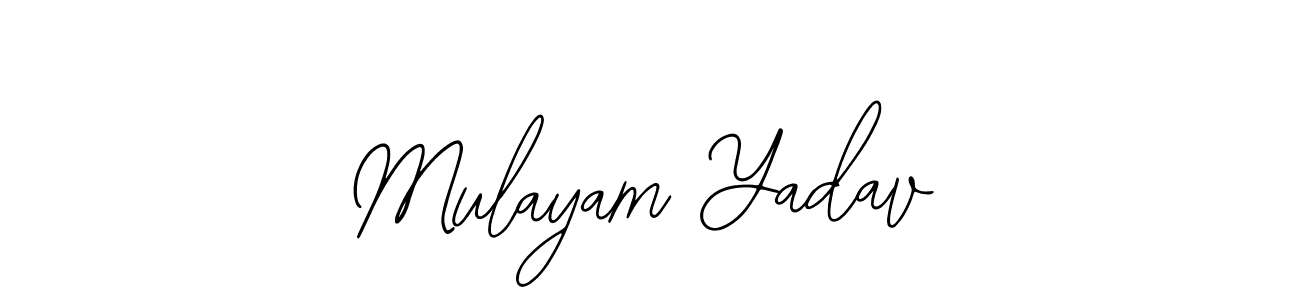 Use a signature maker to create a handwritten signature online. With this signature software, you can design (Bearetta-2O07w) your own signature for name Mulayam Yadav. Mulayam Yadav signature style 12 images and pictures png