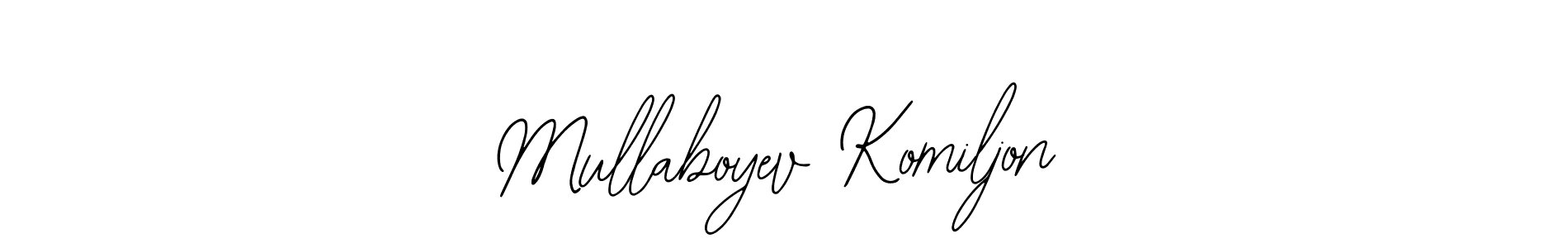 How to Draw Mullaboyev Komiljon signature style? Bearetta-2O07w is a latest design signature styles for name Mullaboyev Komiljon. Mullaboyev Komiljon signature style 12 images and pictures png