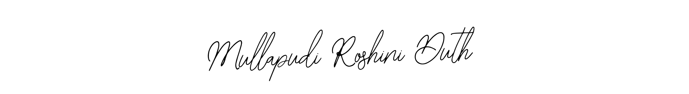 Make a beautiful signature design for name Mullapudi Roshini Duth. Use this online signature maker to create a handwritten signature for free. Mullapudi Roshini Duth signature style 12 images and pictures png